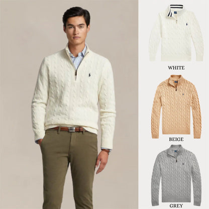 BUY 1, GET 3 – RALPH LAUREN CABLE KNIT ZIP SWEATER SET
